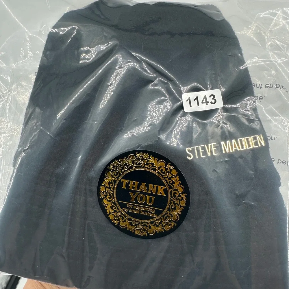 Steve Madden Black Bucket Hat Gold Logo SMA-1288 One Size‎ New With Tags